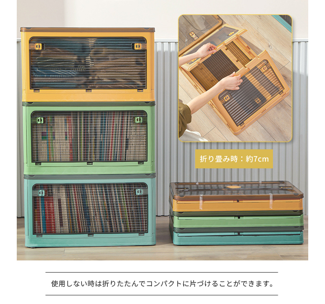 ぴけこページ  ゆ2◆14個 折コンテナ青と緑 Amazon.co.jp: トラスコ中山(TRUSCO) 薄型折りたたみコンテナ
