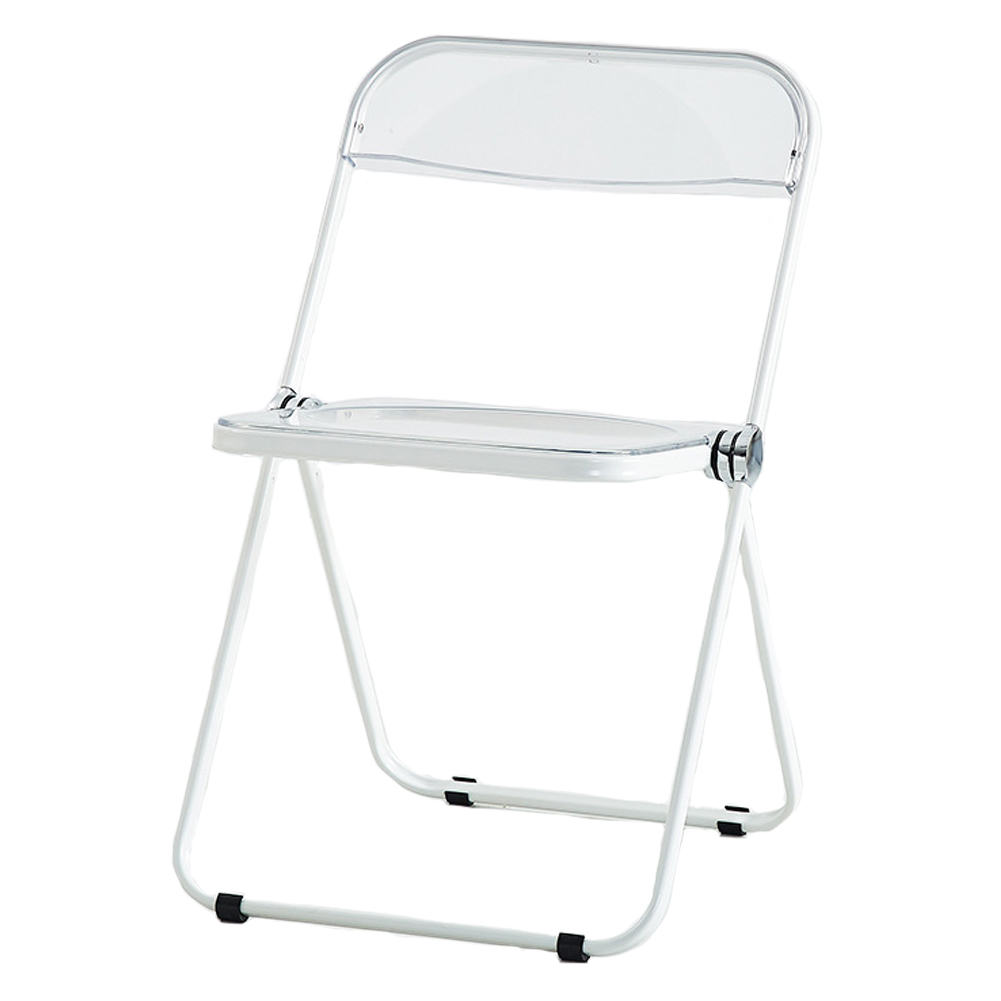 クリアチェア おしゃれ パイプ椅子 透明 折りたたみ椅子 韓国 カラーフレーム 組み立て不要 折り畳み椅子 金属製 省スペース 在宅ワーク GPT 送料無料(gu1b706) | ブランド登録なし | 01