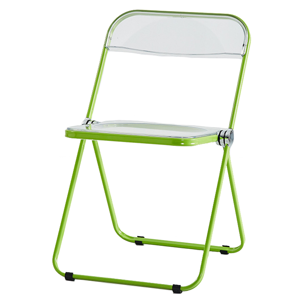 クリアチェア おしゃれ パイプ椅子 透明 折りたたみ椅子 韓国 カラーフレーム 組み立て不要 折り畳み椅子 金属製 省スペース 在宅ワーク GPT 送料無料(gu1b706) | ブランド登録なし | 04