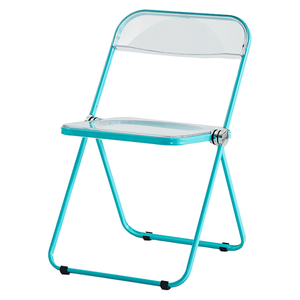クリアチェア おしゃれ パイプ椅子 透明 折りたたみ椅子 韓国 カラー