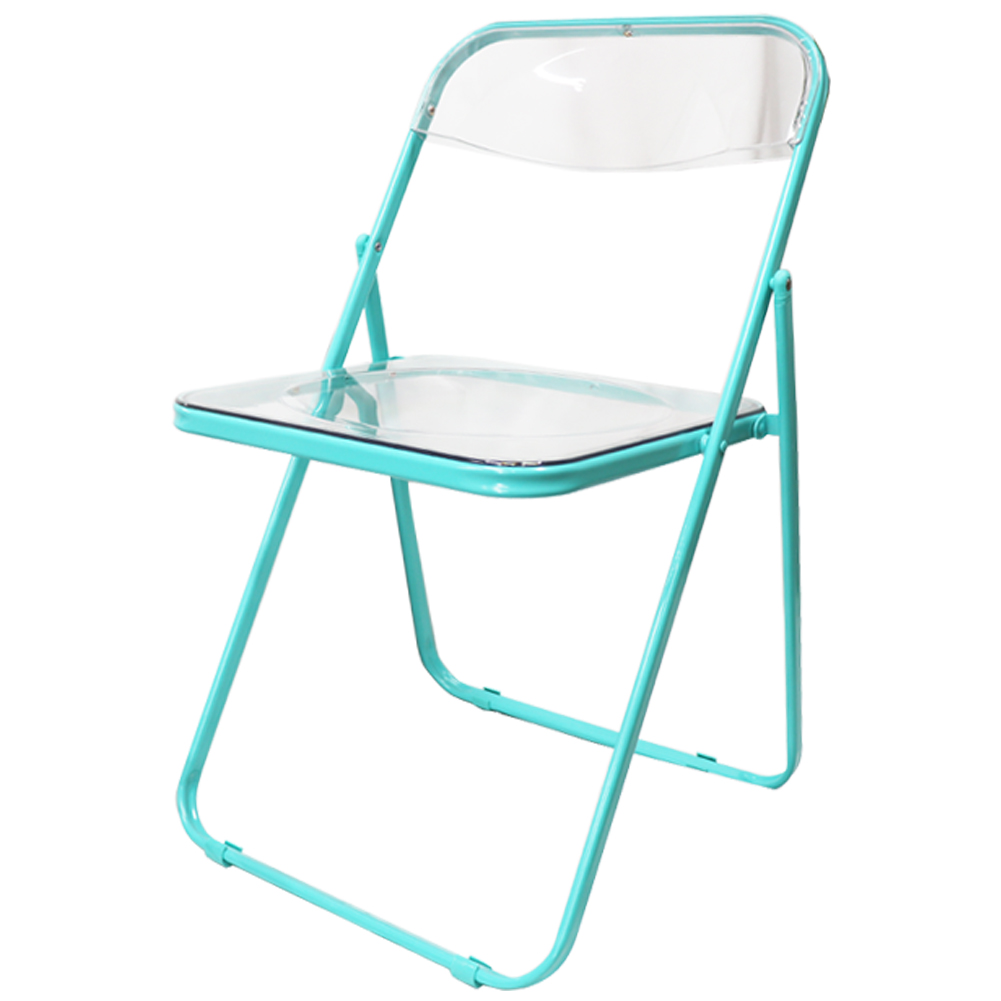 クリアチェア おしゃれ パイプ椅子 透明 折りたたみ椅子 韓国 カラーフレーム 組み立て不要 折り畳み椅子 金属製 省スペース 在宅ワーク GPT 送料無料(gu1b706) | ブランド登録なし | 07