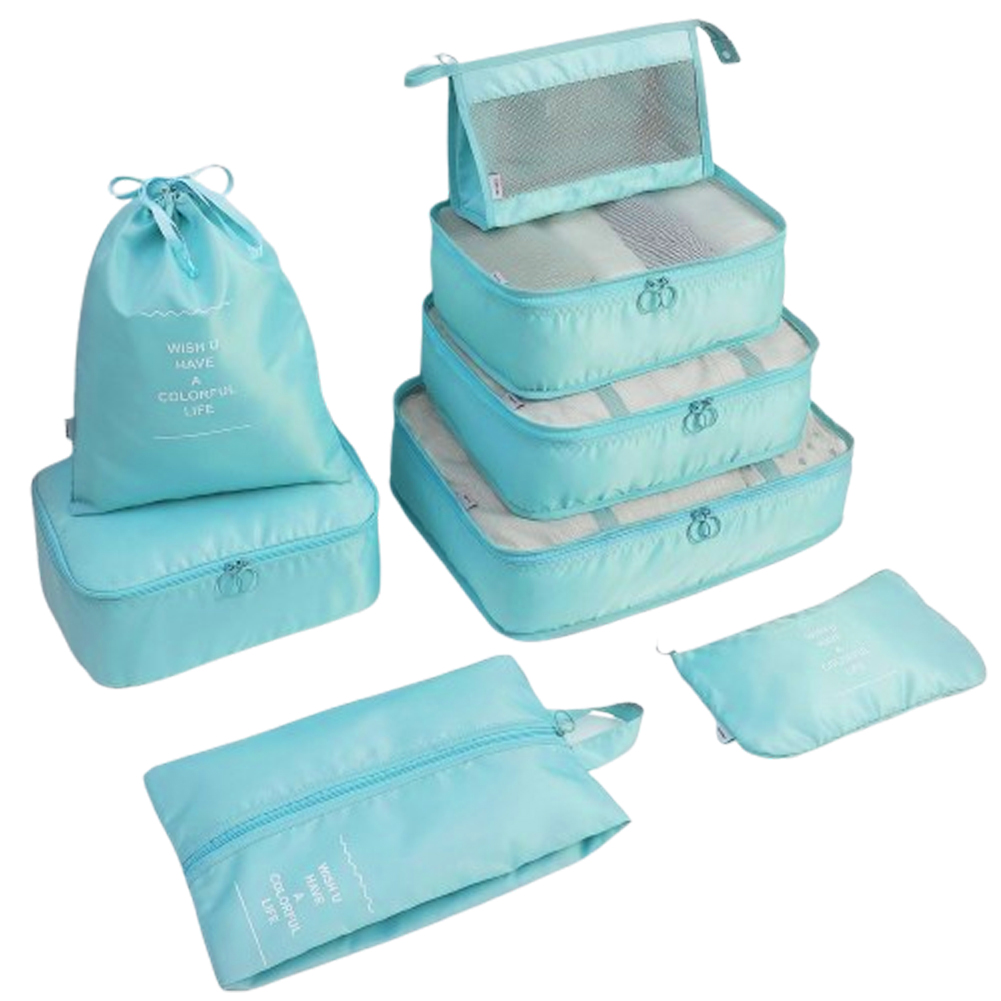トラベルポーチ 8点 セット 衣類収納袋 収納ポーチ おしゃれ 旅行用 トラベル 修学旅行 仕分け スーツケース パッキング 巾着 GPT 1点迄メール便OK(gu1b755) | ブランド登録なし | 03