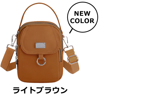 ミニ ショルダーバッグ GPT 斜め掛け 手提げ 肩掛け 3 ファスナー 2WAY