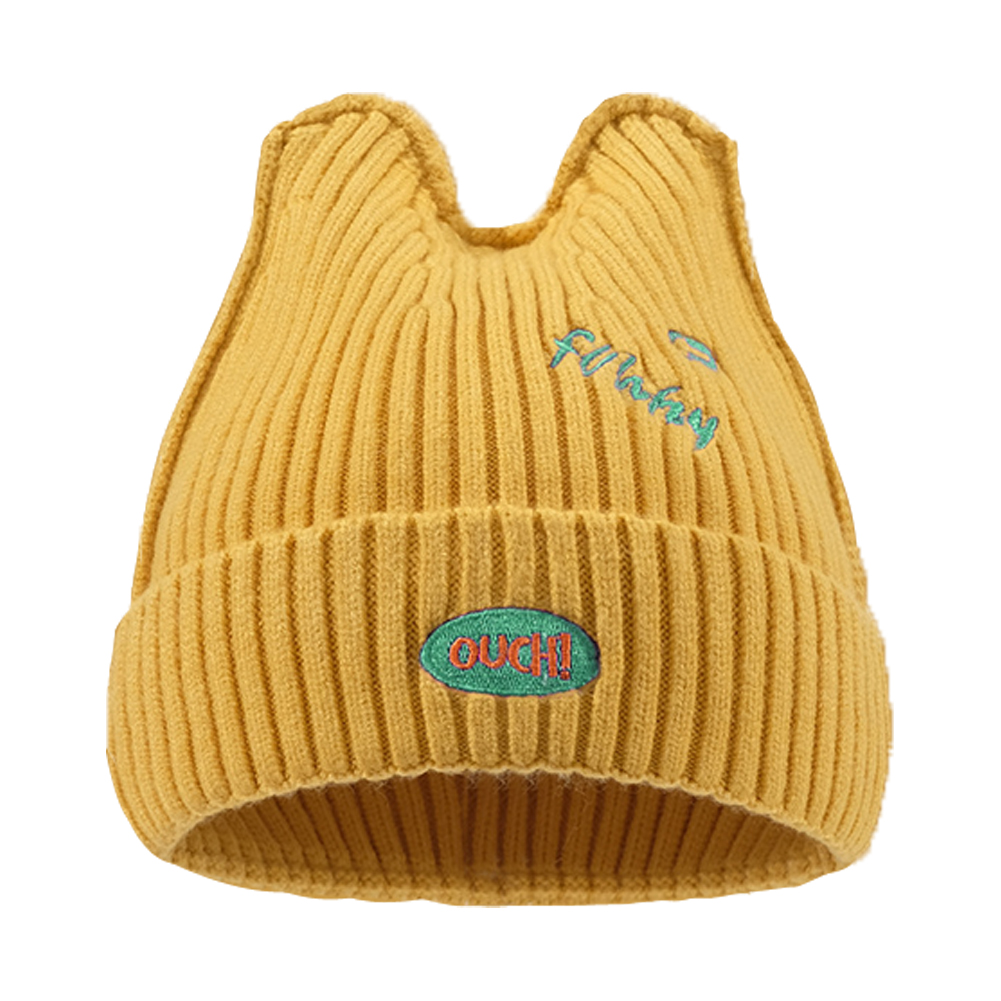 「レビュー記入でメール便送料無料」ニット帽 キッズ くま耳 帽子 リブ 男女兼用 秋 冬 防寒 ニットキャップ GPT gu1b928-mail(1通につき1点迄)(gu1b929) | ブランド登録なし | 01