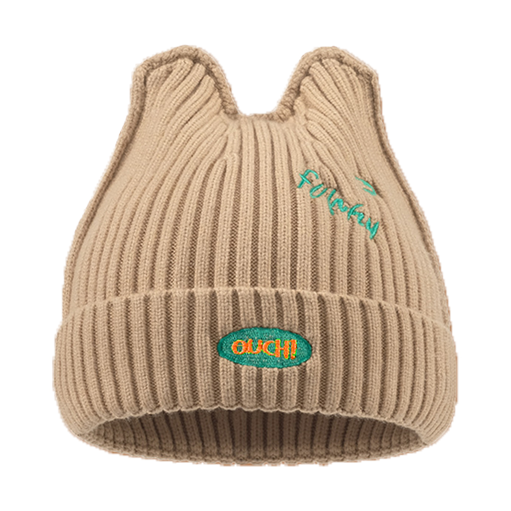 「レビュー記入でメール便送料無料」ニット帽 キッズ くま耳 帽子 リブ 男女兼用 秋 冬 防寒 ニットキャップ GPT gu1b928-mail(1通につき1点迄)(gu1b929) | ブランド登録なし | 02