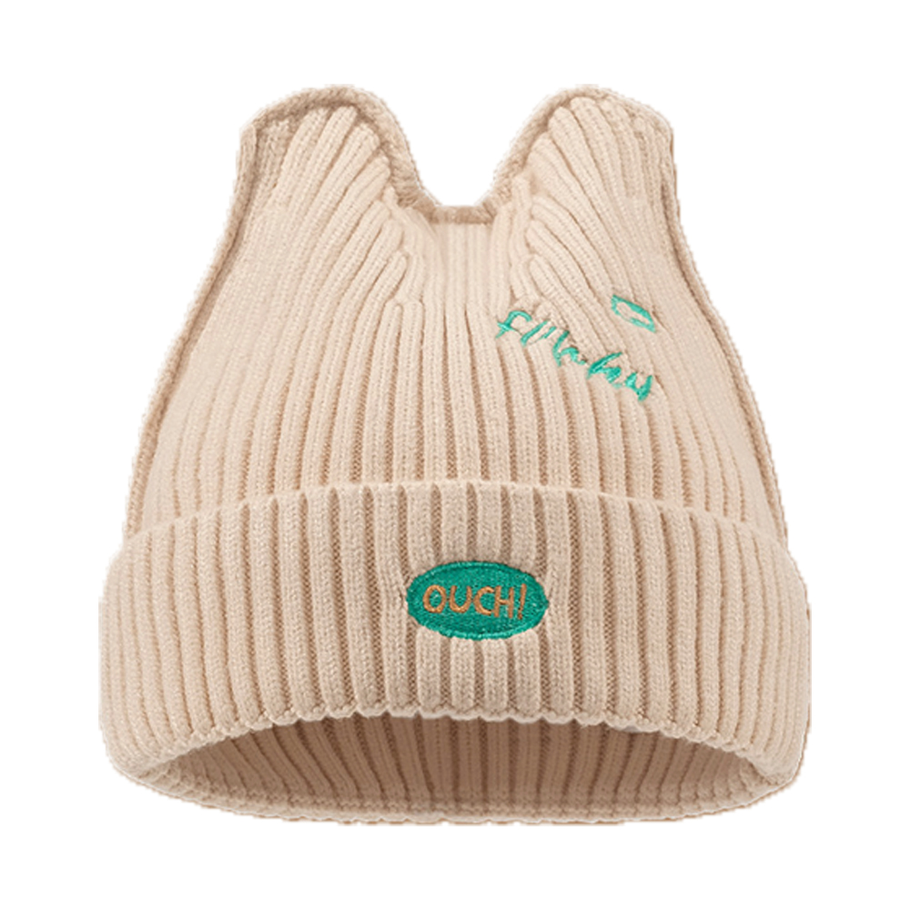 「レビュー記入でメール便送料無料」ニット帽 キッズ くま耳 帽子 リブ 男女兼用 秋 冬 防寒 ニットキャップ GPT gu1b928-mail(1通につき1点迄)(gu1b929) | ブランド登録なし | 03