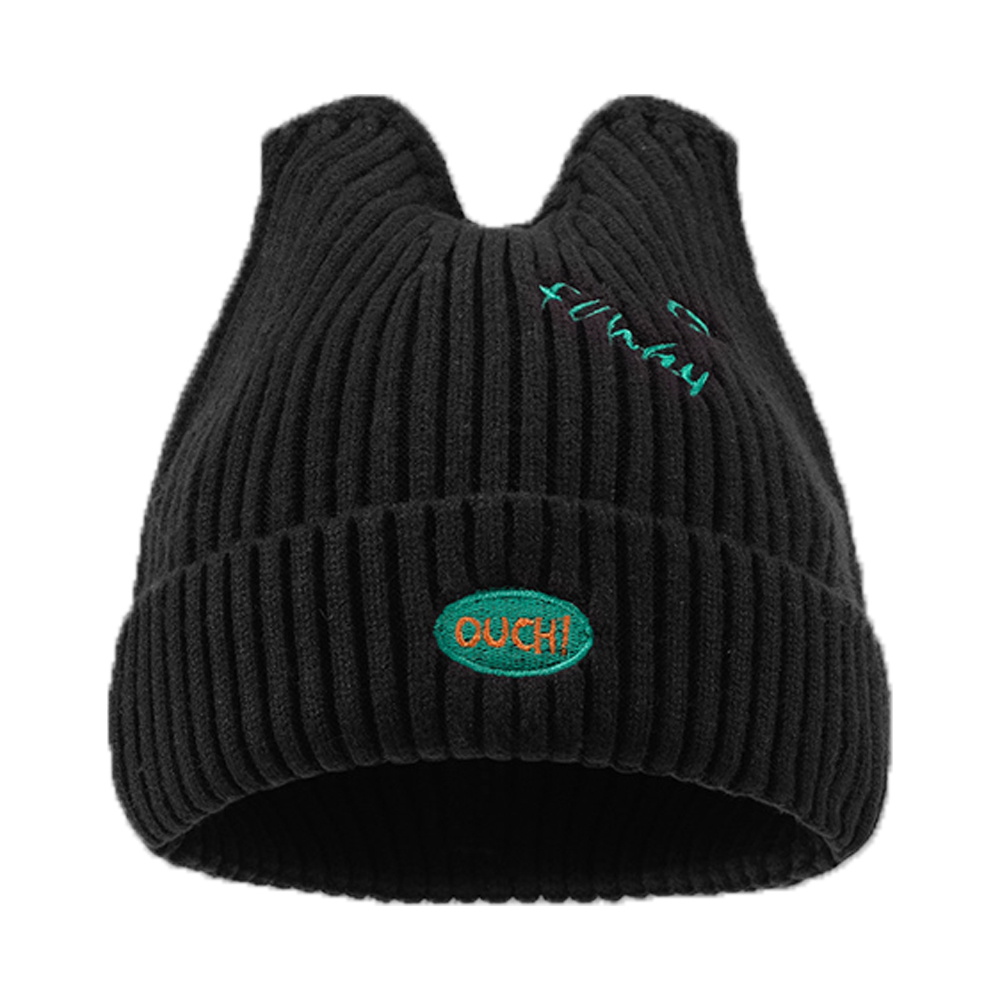 「レビュー記入でメール便送料無料」ニット帽 キッズ くま耳 帽子 リブ 男女兼用 秋 冬 防寒 ニットキャップ GPT gu1b928-mail(1通につき1点迄)(gu1b929) | ブランド登録なし | 04