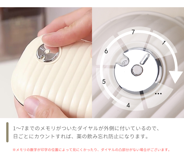 レビュー記入でメール便送料無料」ピルケース 1週間 携帯用 薬入れ