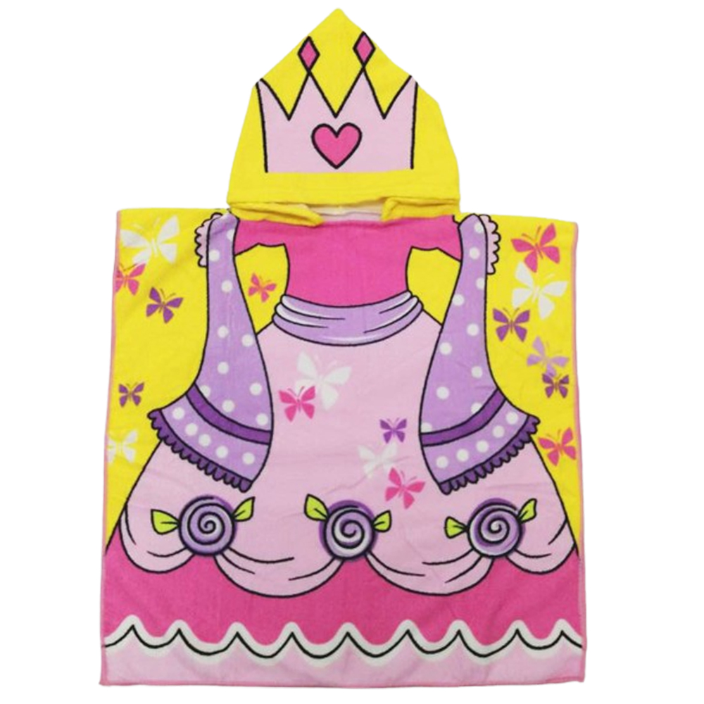 「レビュー記入でメール便送料無料」ポンチョ タオル バスタオル フード 湯上り バスローブ キッズ 子供 人魚 GPT gu1c133-mail(gu1b378)(1通につき1点迄) | ブランド登録なし | 05