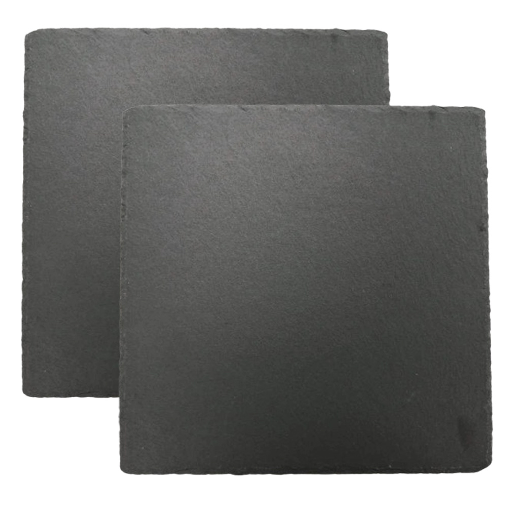 スレート プレート 皿 角皿 25×25cm 2個 セット 正角皿 角型 正方形 オードブル チーズ ケーキ 黒い 食器 石 GPT (gu1c181)「送料無料」 | ブランド登録なし | 01