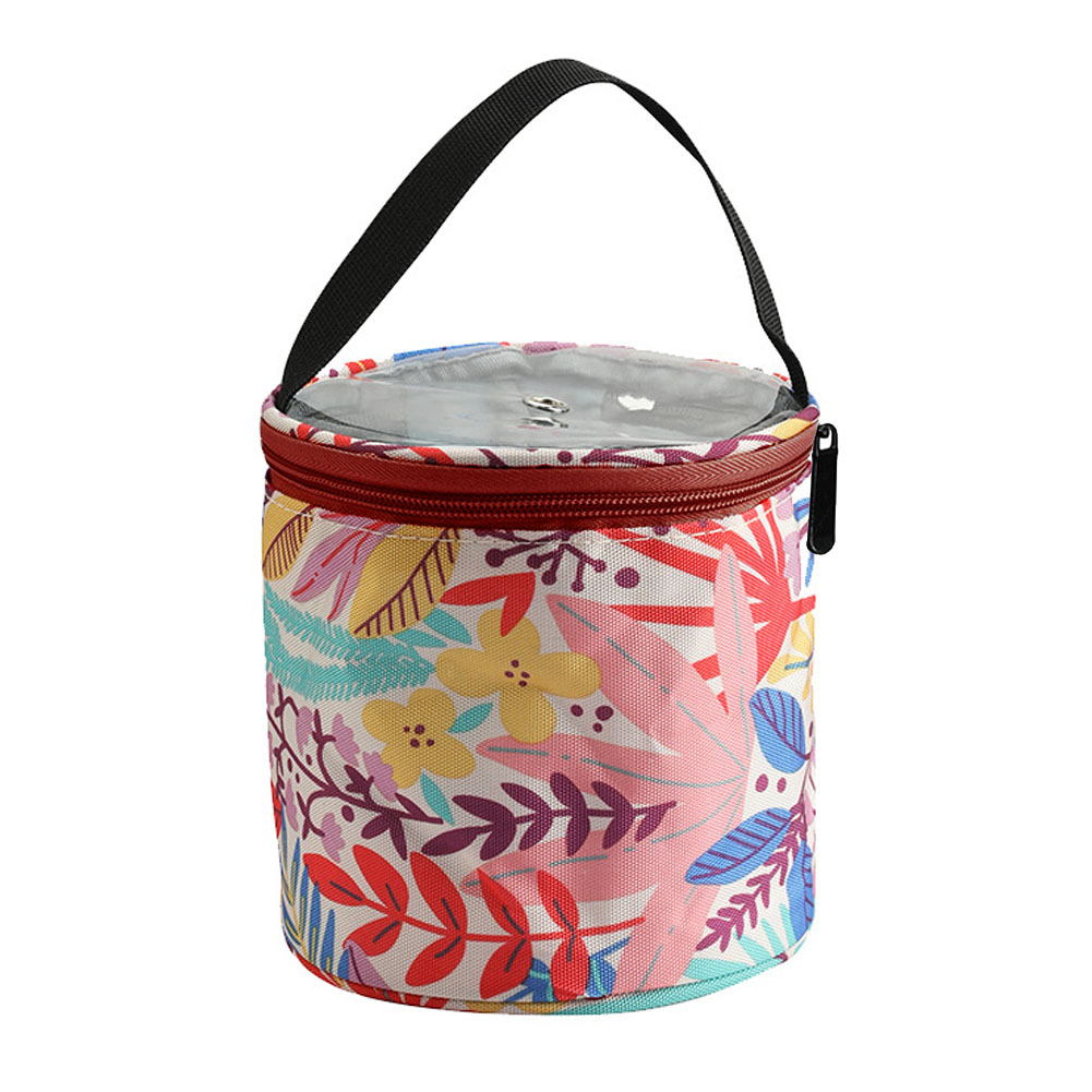 毛糸 収納 バッグ ボックス 毛糸入れ 編み物用品 手芸用品 蓋付き ニットボウル 穴付き 持ち運び 便利グッズ おしゃれ からまない GPT 1点迄メール便OK(gu1c199) | ブランド登録なし | 01