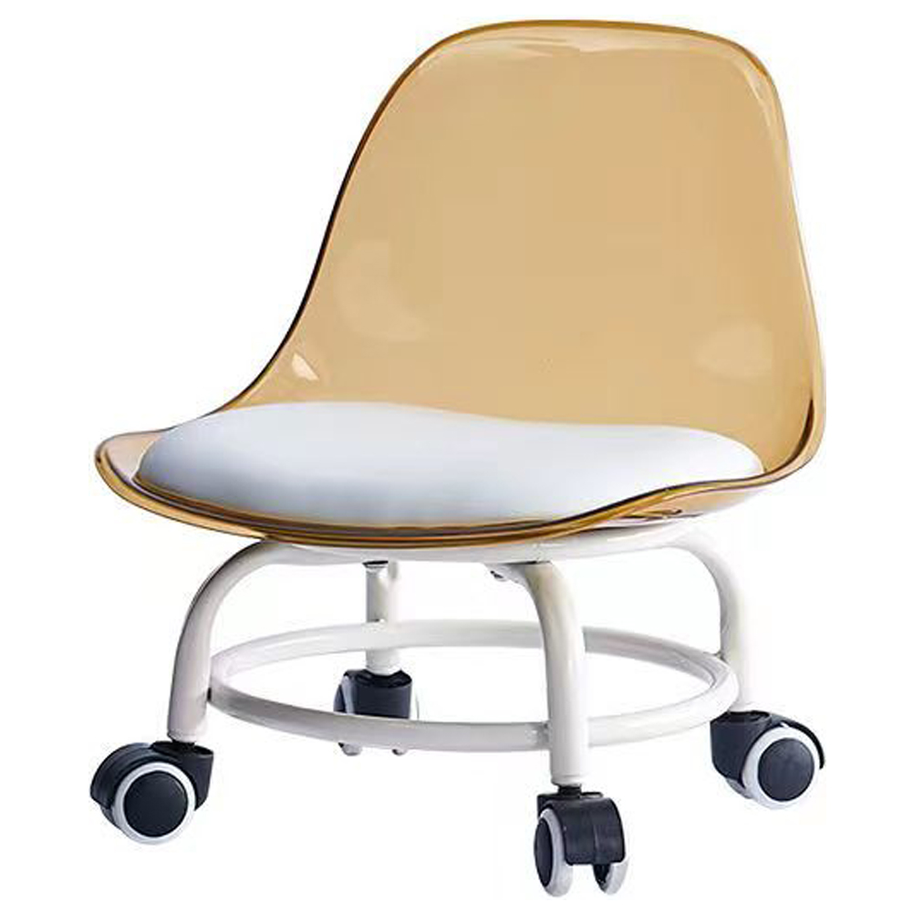 椅子 低い キャスター付 作業椅子 おしゃれ ローチェア ロータイプ 背もたれ クリア 360°回転 スツール 作業用 回転椅子 ロースツール GPT 送料無料(gu1c305) | ブランド登録なし | 02