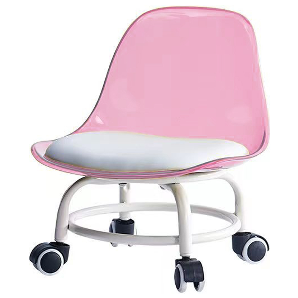 椅子 低い キャスター付 作業椅子 おしゃれ ローチェア ロータイプ 背もたれ クリア 360°回転 スツール 作業用 回転椅子 ロースツール GPT 送料無料(gu1c305) | ブランド登録なし | 03