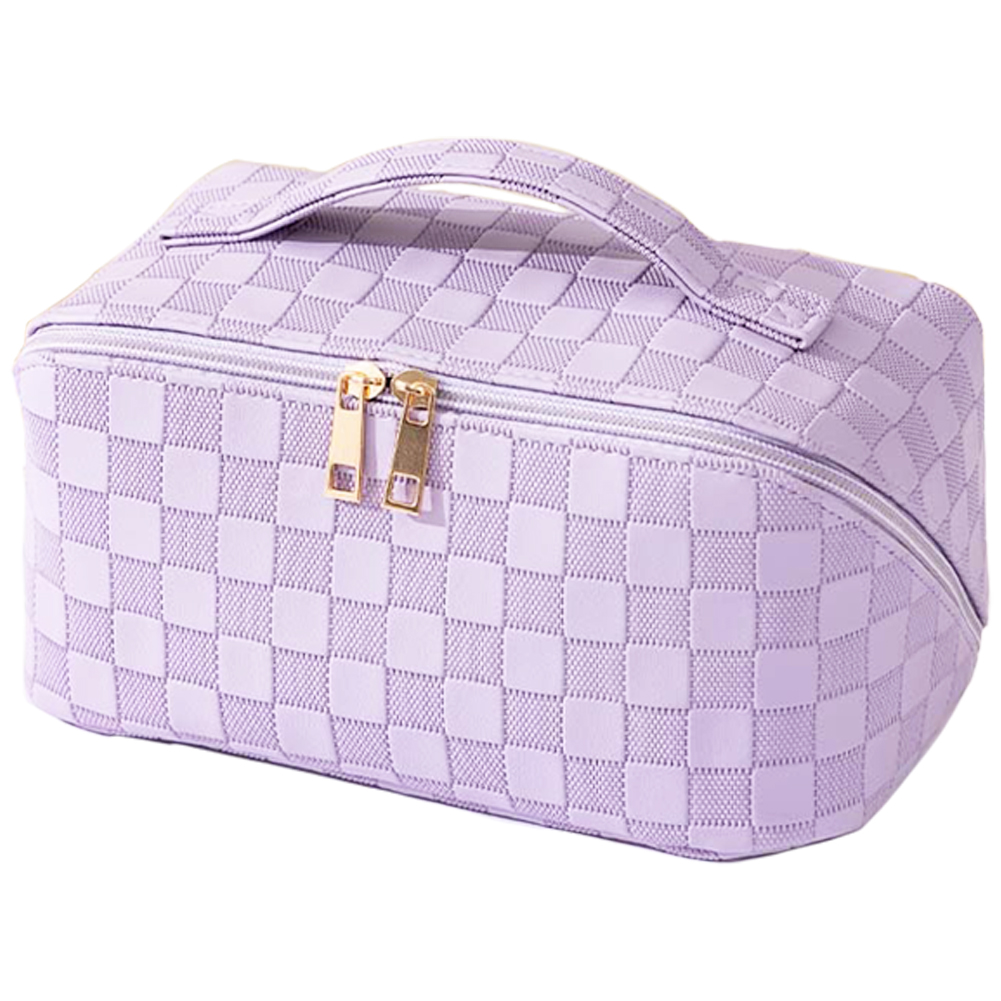 「レビュー記入でメール便送料無料」化粧ポーチ メイクポーチ コスメポーチ 格子柄 バニティポーチ 大容量 持ち手 GPT gu1c353-mail(1通につき1点迄)(gu1c440) | ブランド登録なし | 04