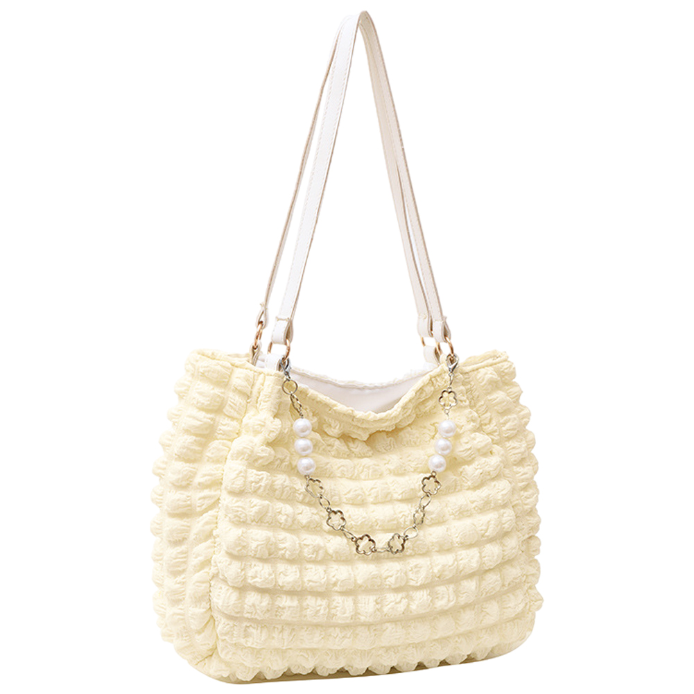 トートバッグ レディース ファスナー付き ぽこぽこ ポップコーンバッグ