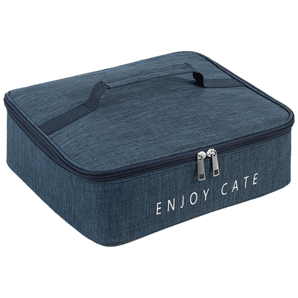 ランチバッグ 保冷 薄型 スクエア型 大容量 マチ 広い ダブルファスナー 大きめ 保温 お弁当袋 シンプル 杢調 丈夫 軽量 レジャー GPT 送料無料(gu1c393) | ブランド登録なし | 01