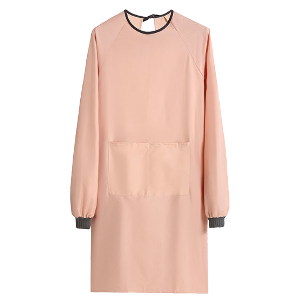 「レビュー記入でメール便送料無料」割烹着 撥水 リブ エプロン スモック 作業着 かっぽう着 ロング 無地 長袖 大人 GPT gu1c400-mail(gu1c401)(1通につき1点迄) | ブランド登録なし | 01