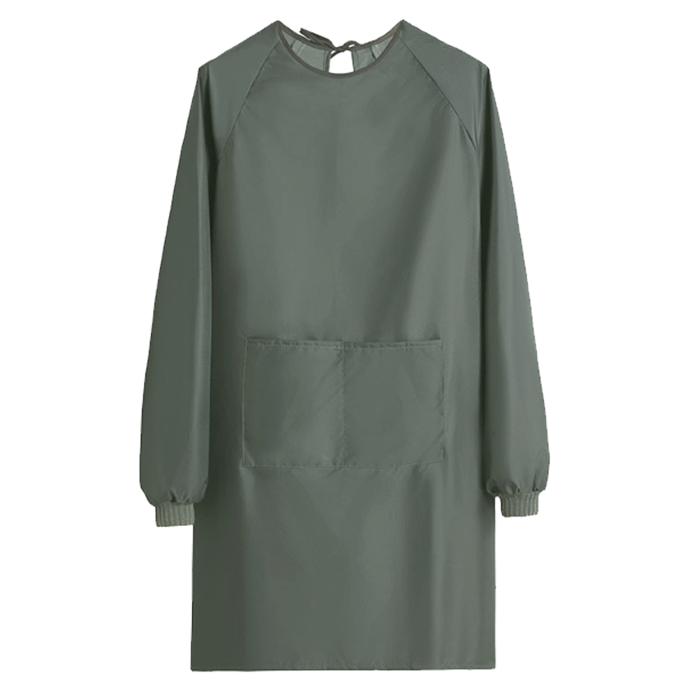 「レビュー記入でメール便送料無料」割烹着 撥水 リブ エプロン スモック 作業着 かっぽう着 ロング 無地 長袖 大人 GPT gu1c400-mail(gu1c401)(1通につき1点迄) | ブランド登録なし | 02