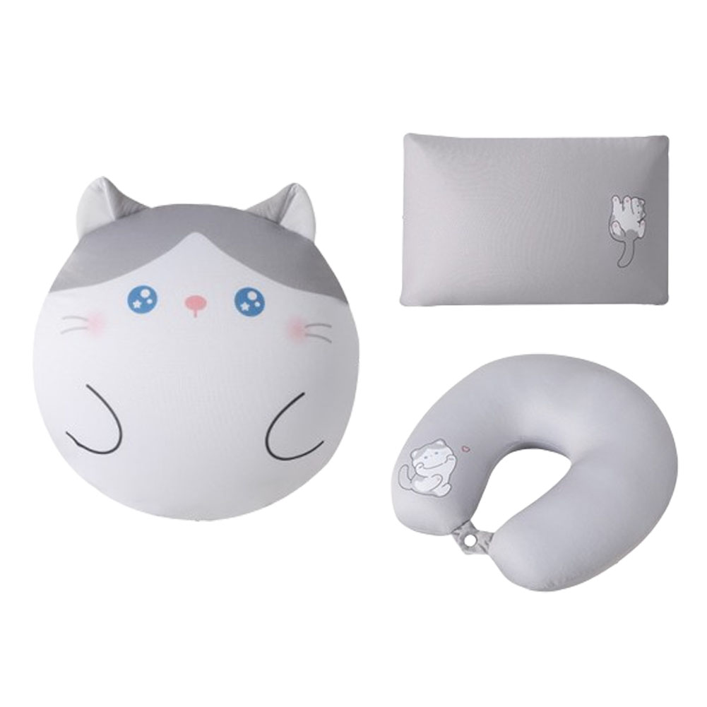 クッション ネックピロー 枕 3WAY 変形 ピロー ぬいぐるみ 旅行 トラベル U型 椅子 飛行機 車 アニマル マイクロビーズ ビーズピロー GPT 送料無料(gu1c402) | ブランド登録なし | 02