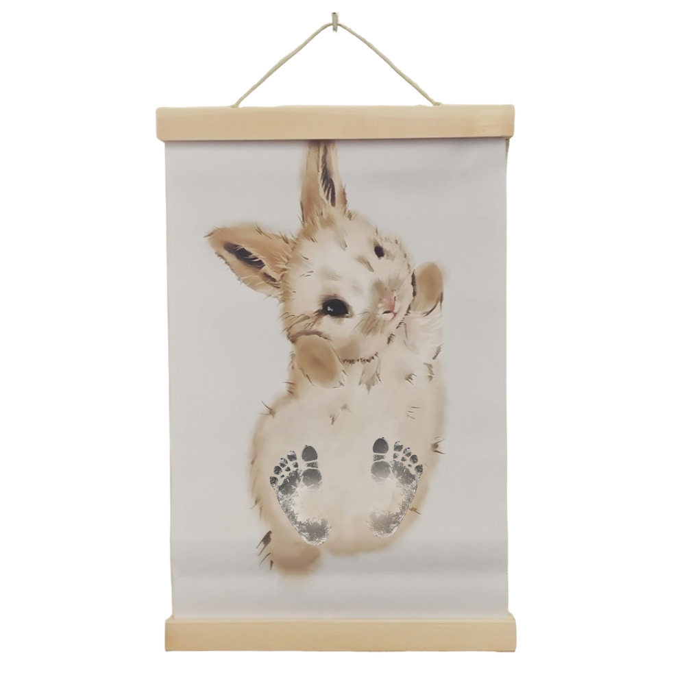 「レビュー記入でメール便送料無料」足形 タペストリー 台紙 ベビーギフト 赤ちゃん アニマル 記念 ハーフバースデー 壁掛け 飾り GPT gu1c445-mail(gu1c446) | ブランド登録なし | 03