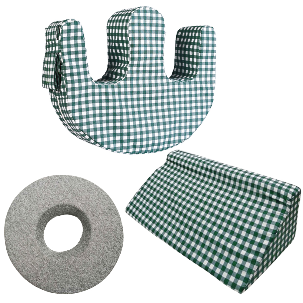 床ずれ防止 クッション 3点セット 寝返り 補助 足用 三角 背中 円座 お尻 体位 変換 まくら 回転 ピロー R型 座布団 マット 介護 GPT (gu1c472)「送料無料」 | ブランド登録なし | 01