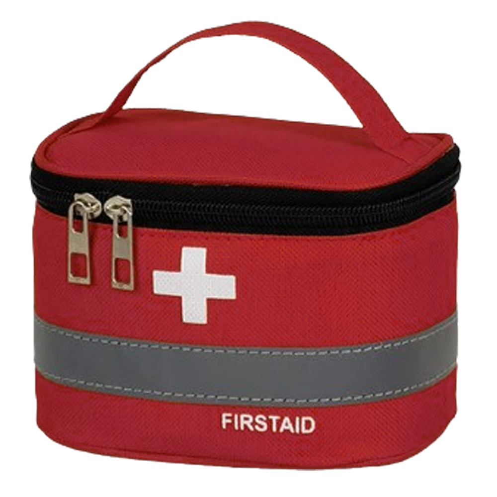 救急箱 救急ポーチ バニティポーチ 布製 ミニサイズ 携帯用 メディカルポーチ 薬ポーチ 薬入れ 反射材 ファーストエイド GPT 4点迄メール便OK(gu1c487) | ブランド登録なし | 01
