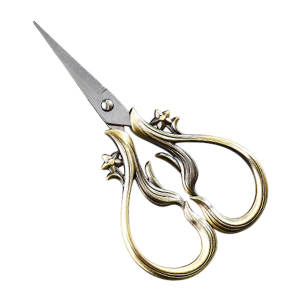 「レビュー記入でメール便送料無料」 はさみ 花 植物 オーロラ ゴールド ブロンズ 小さい 手芸用 アンティーク GPT GPT gu1c496-mail(gu1c497)(1通につき10点迄) | ブランド登録なし | 03