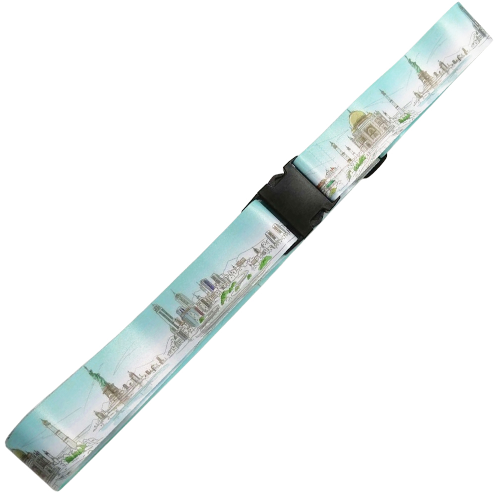 スーツケースベルト ワンタッチ おしゃれ 旅行 柄 柄入り 海外旅行 出張 カラフル 可愛い トランクベルト 目印 GPT 2点迄メール便OK(gu1c510) | ブランド登録なし | 02