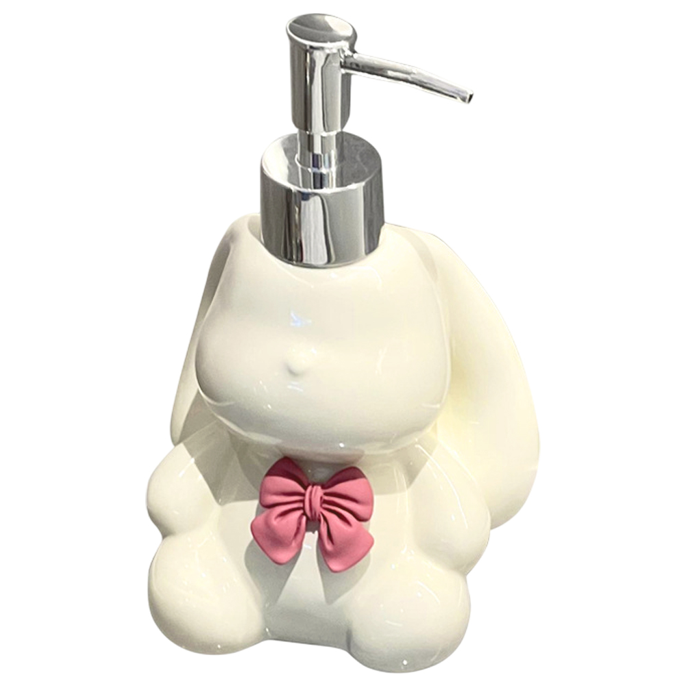 ソープディスペンサー 陶器 うさぎ ソープボトル おしゃれ ハンド