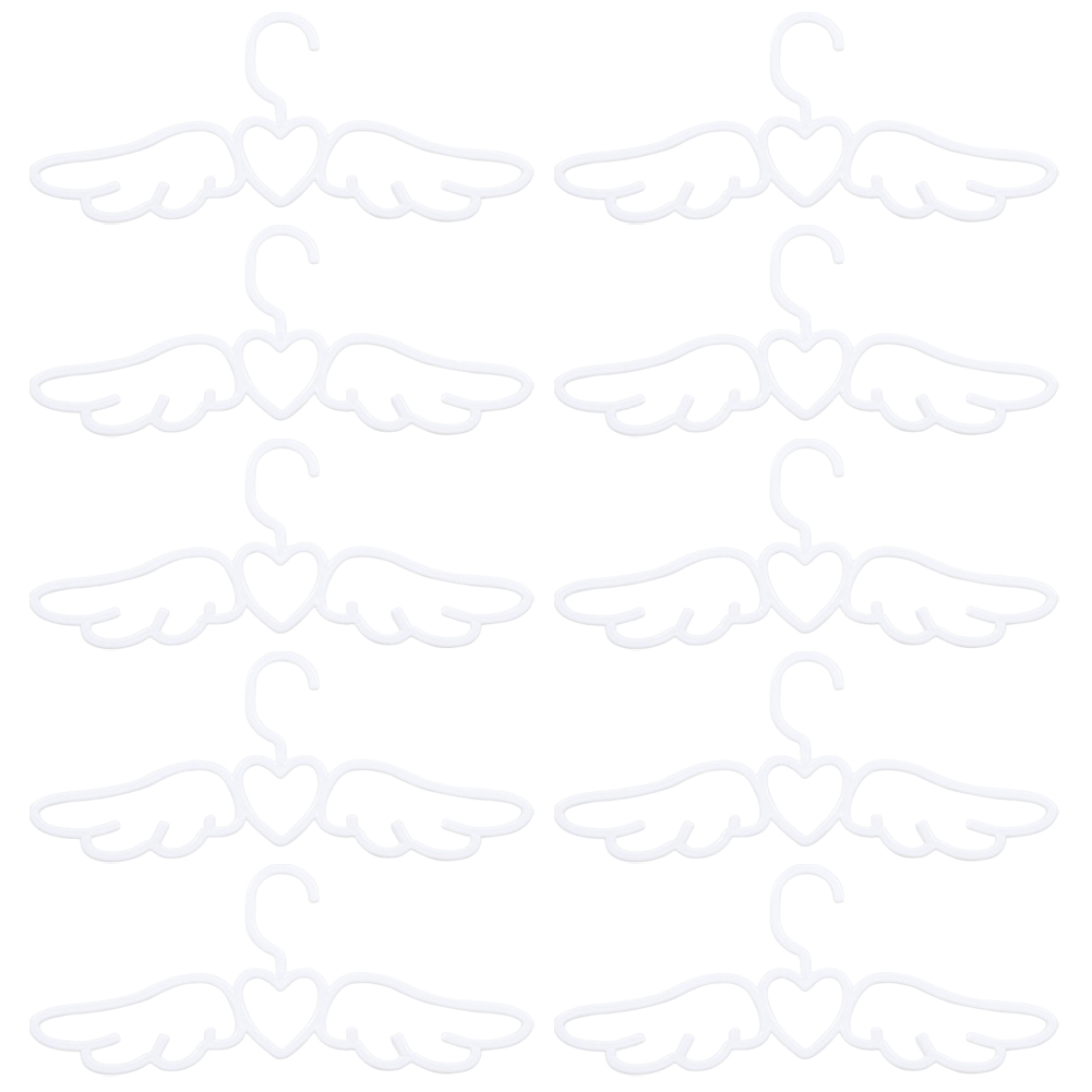 ハンガー 10本セット 収納 衣類 クローゼット 吊り下げ ハート 羽 天使 かわいい プラスチック インテリア 洗濯 室内 GPT 送料無料(gu1c552) | ブランド登録なし | 01