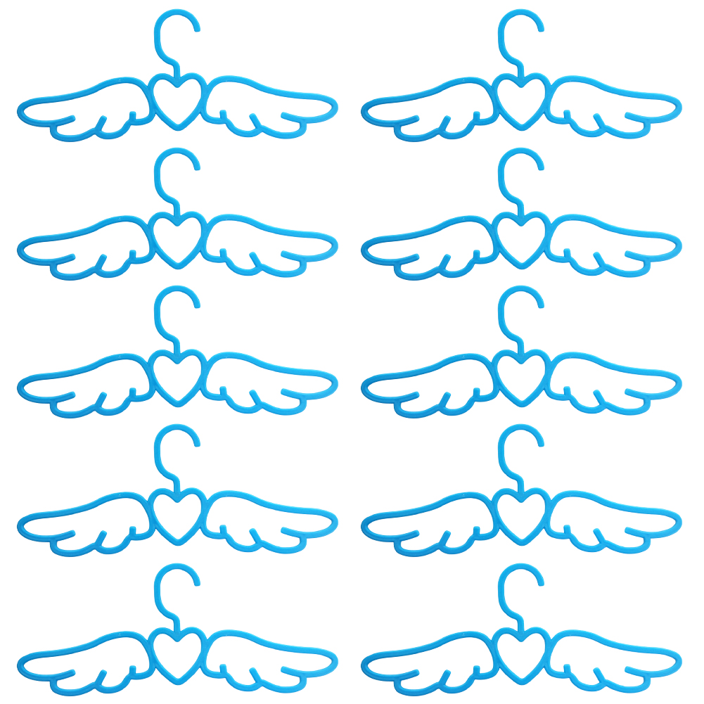 ハンガー 10本セット 収納 衣類 クローゼット 吊り下げ ハート 羽 天使 かわいい プラスチック インテリア 洗濯 室内 GPT 送料無料(gu1c552) | ブランド登録なし | 03