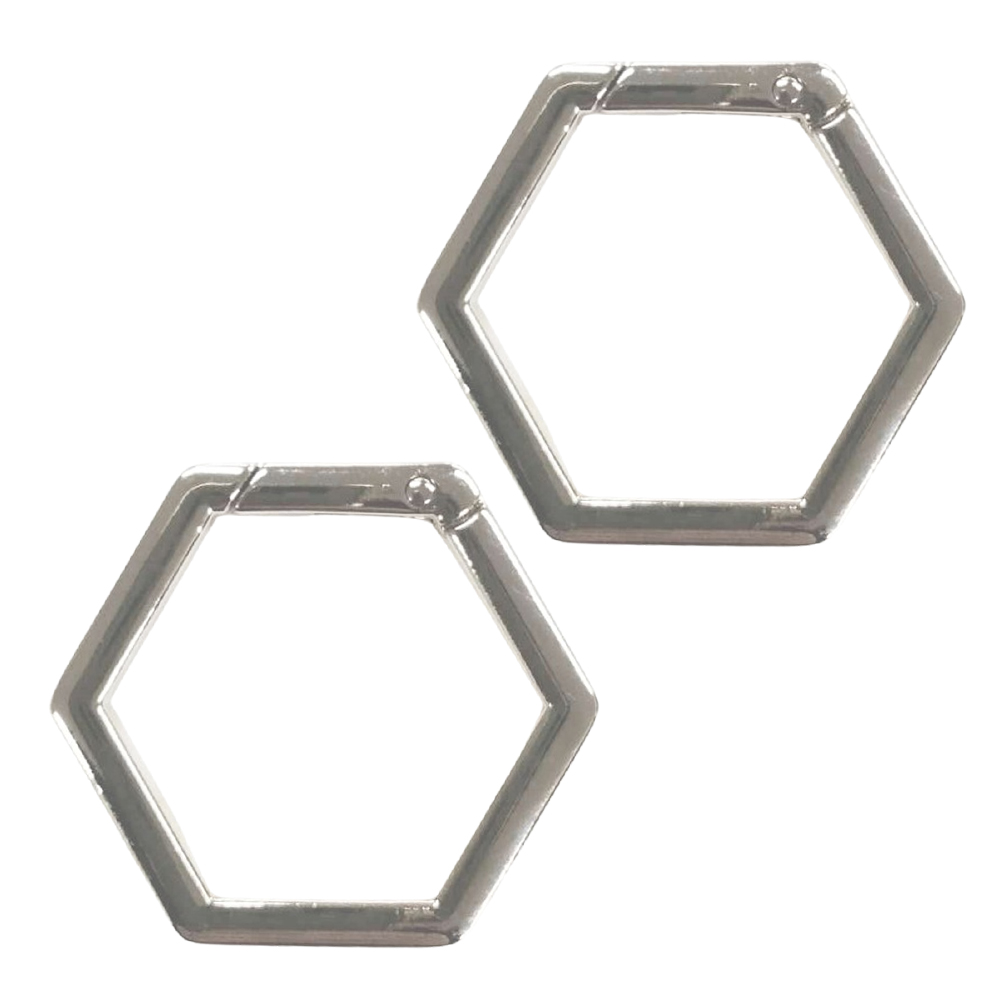 「レビュー記入でメール便送料無料」 カラビナ 2個セット おしゃれ キーホルダー 六角形 ゴールド シルバー GPT gu1c584-mail(gu1c585)(1通につき1点迄) | ブランド登録なし | 01