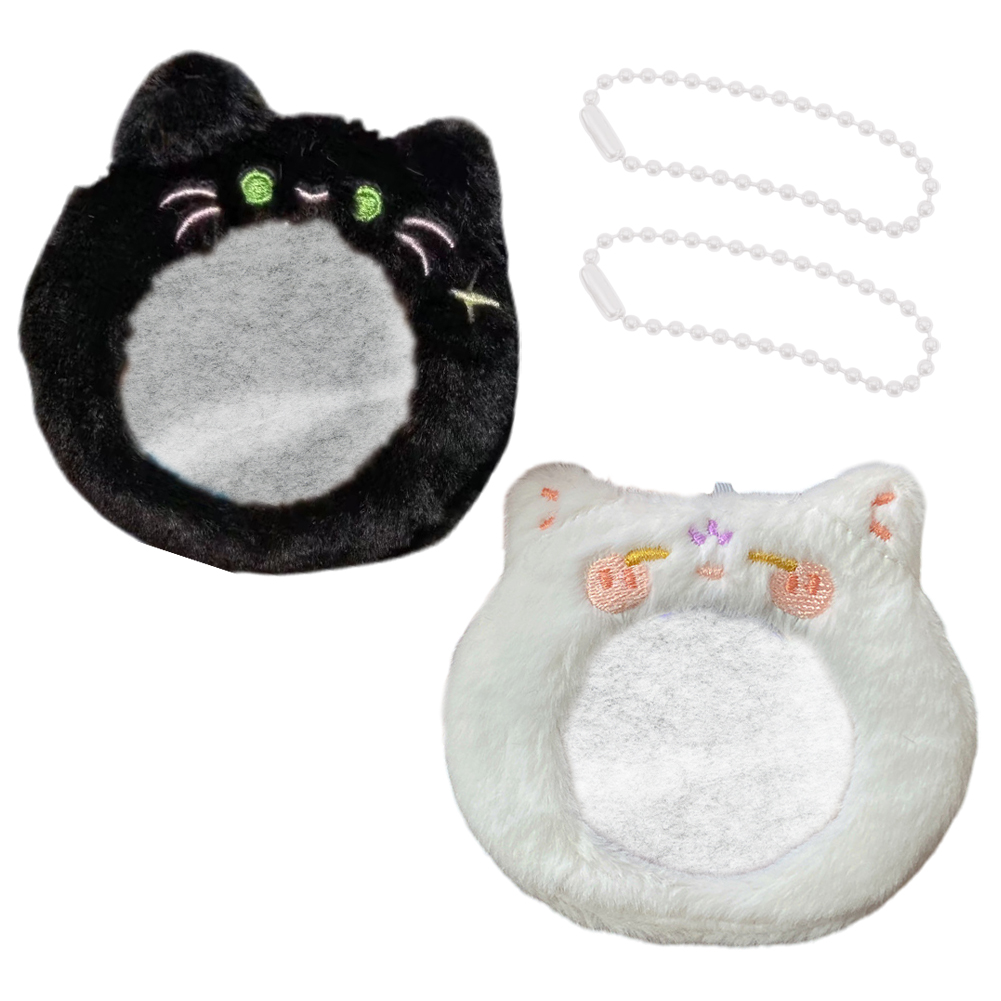 缶バッジ カバー 58mm対応 2個セット キーホルダー 保護 透明 猫 推し活 オタ活 ふわふわ 収納 かわいい 傷防止 保護カバー GPT 2点迄メール便OK(gu1c588) | ブランド登録なし | 01