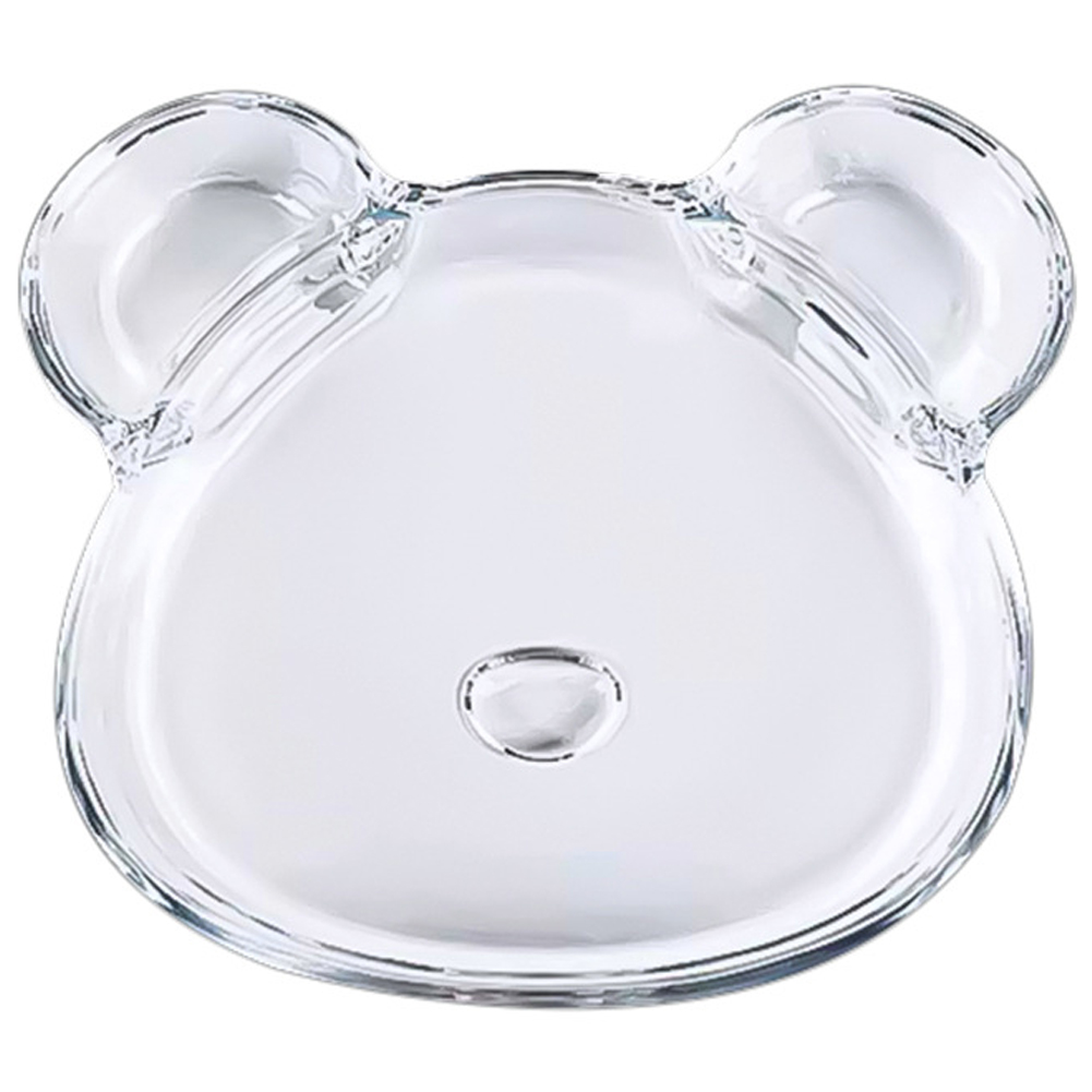 ガラスプレート 皿 クマ おしゃれ かわいい テーブルウェア 器 ガラス皿 食器 ワンプレート 横24cm 縦20cm プレゼント 透明 GPT 送料無料(gu1c616) | ブランド登録なし | 01