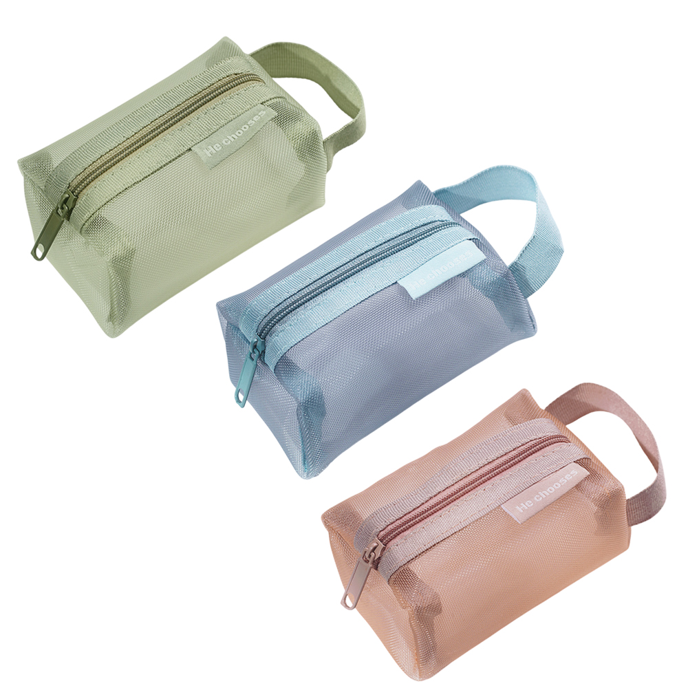 「レビュー記入でメール便送料無料」ミニメッシュポーチ 3個セット モノトーン くすみカラー 持ち手 メッシュ GPT gu1c626-mail(gu1c627)(1通につき4点迄) | ブランド登録なし | 01