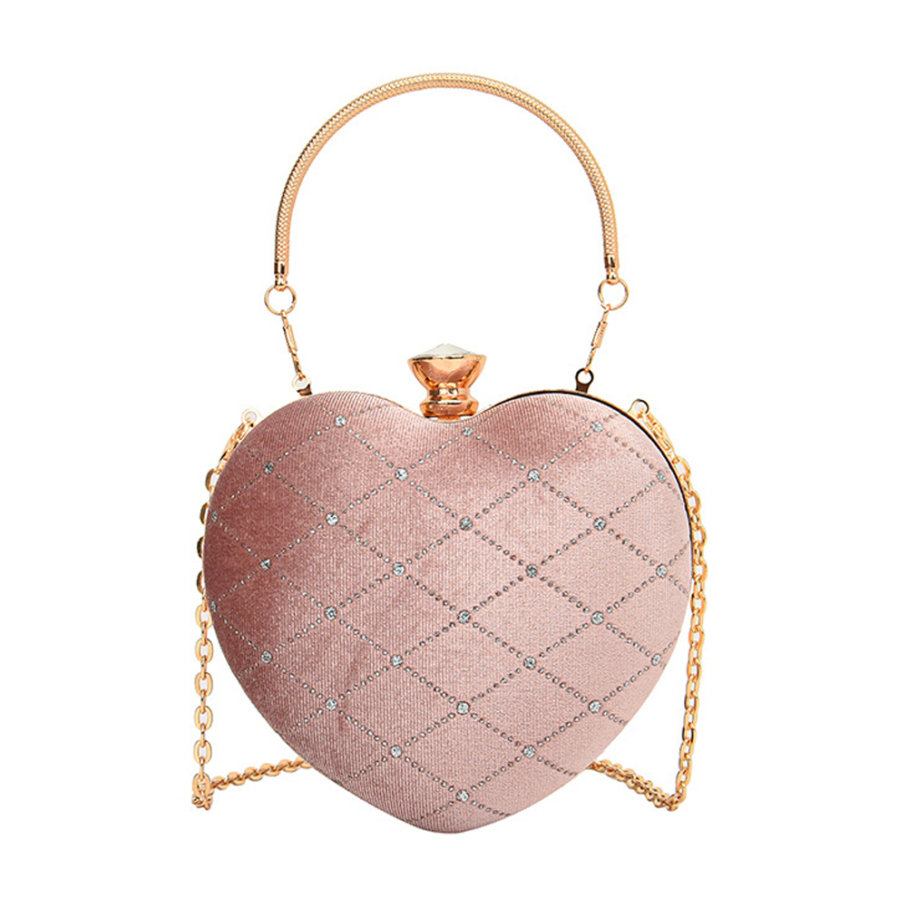 パーティーバッグ チェーンバッグ ミニショルダー レディース 子供 ハート ベロア ハンドバッグ サブバッグ おしゃれ 結婚式 キラキラ GPT 送料無料(gu1c706) | ブランド登録なし | 03