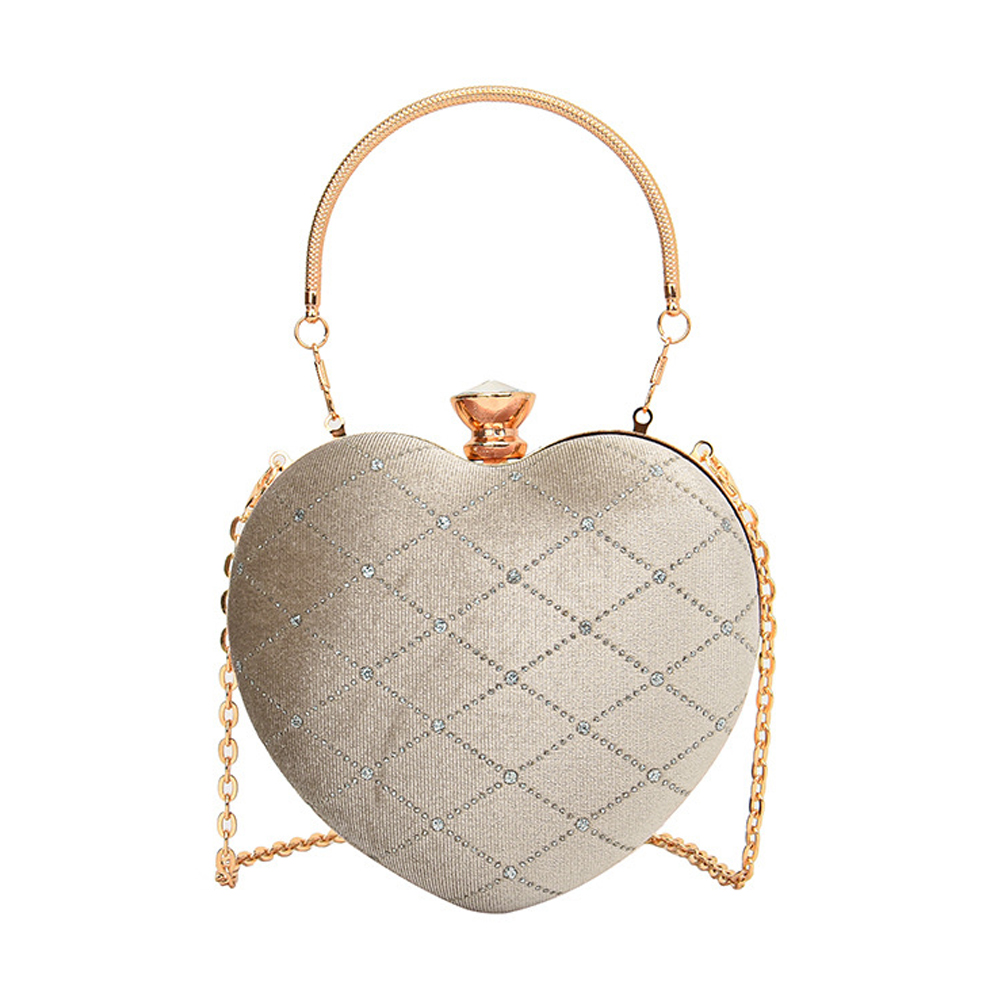 パーティーバッグ チェーンバッグ ミニショルダー レディース 子供 ハート ベロア ハンドバッグ サブバッグ おしゃれ 結婚式 キラキラ GPT 送料無料(gu1c706) | ブランド登録なし | 04