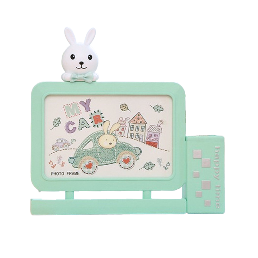 フォトフレーム 写真立て L版 2L はがき 横置き ペン立て おしゃれ かわいい ウサギ 赤ちゃん 子供 置き型 プレゼント 入学祝い 出産祝い GPT 送料無料(gu1c727) | ブランド登録なし | 02