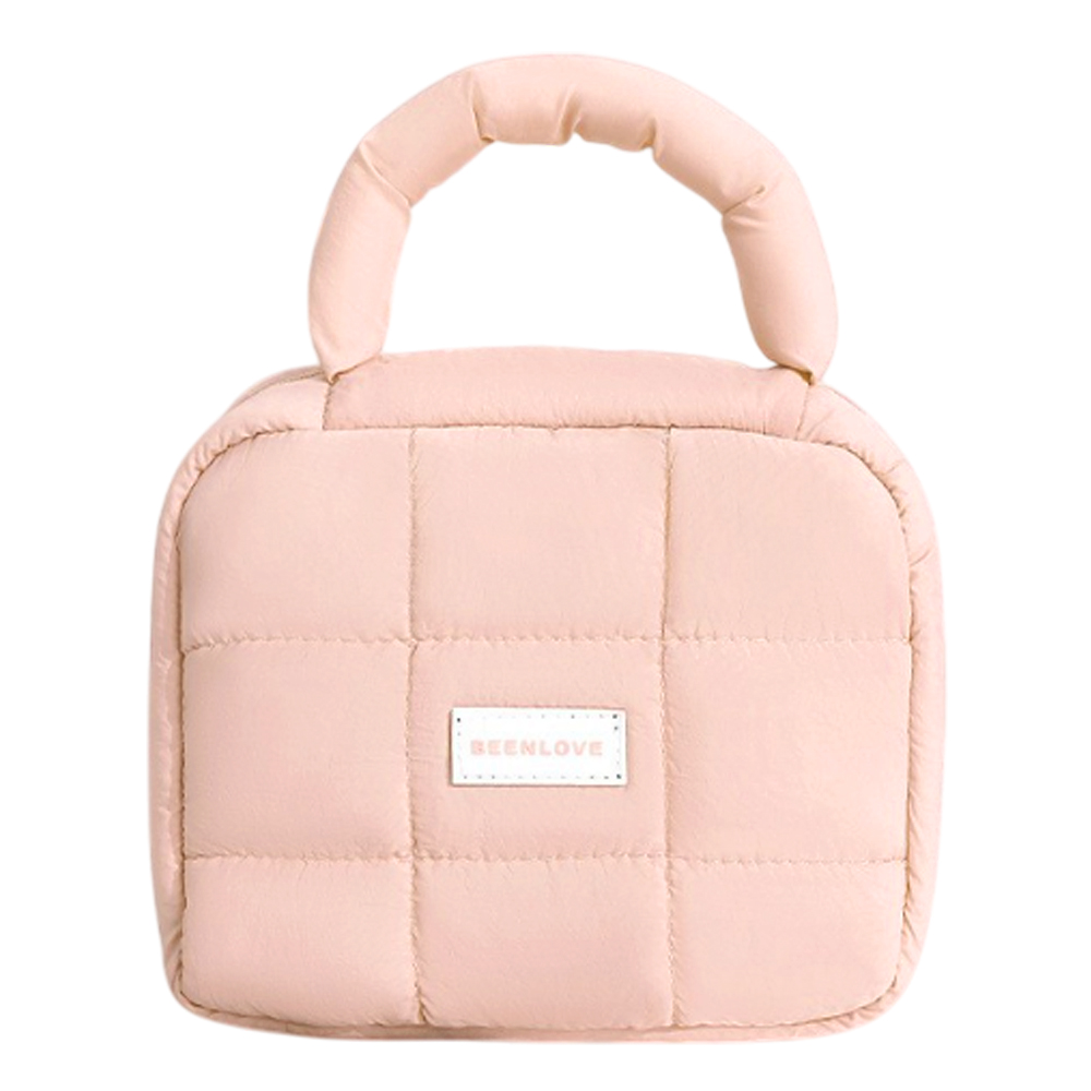 ポーチ ハンドル付き コスメポーチ 大容量 化粧ポーチ キルティング 大きめ かわいい パステルカラー 自立 持ち手付き GPT 1点迄メール便OK(gu1c767) | ブランド登録なし | 01