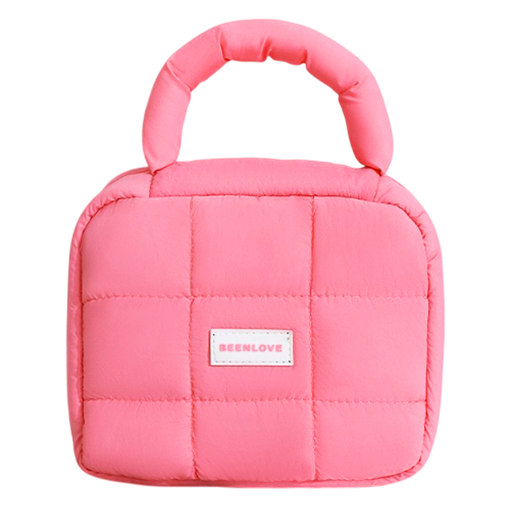 ポーチ ハンドル付き コスメポーチ 大容量 化粧ポーチ キルティング 大きめ かわいい パステルカラー 自立 持ち手付き GPT 1点迄メール便OK(gu1c767) | ブランド登録なし | 04