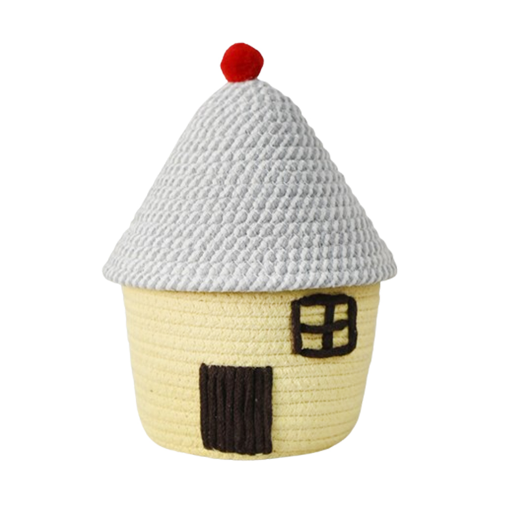 お家型 小物入れ 蓋付き バスケット かご おしゃれ かわいい コットンロープ 卓上 おもちゃ ぬいぐるみ 収納かご インテリア雑貨 GPT 送料無料(gu1c770) | ブランド登録なし | 02