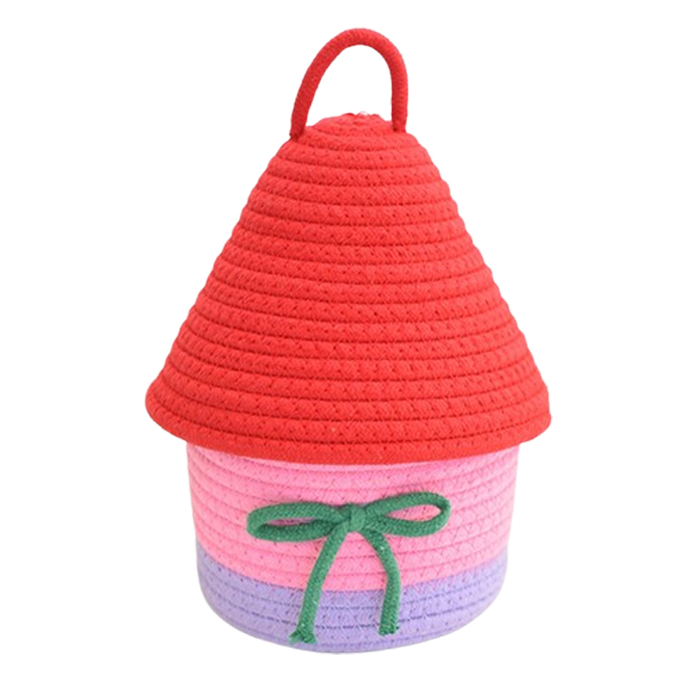 お家型 小物入れ 蓋付き バスケット かご おしゃれ かわいい コットンロープ 卓上 おもちゃ ぬいぐるみ 収納かご インテリア雑貨 GPT 送料無料(gu1c770) | ブランド登録なし | 03