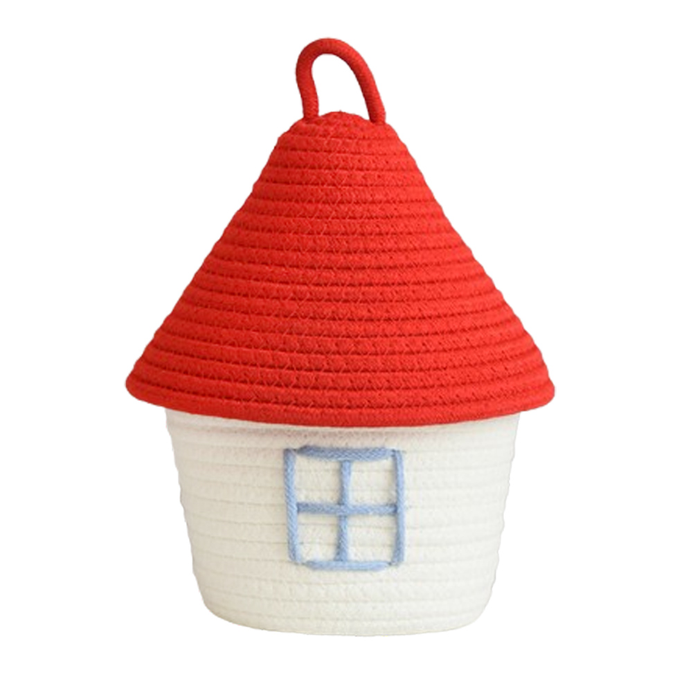 お家型 小物入れ 蓋付き バスケット かご おしゃれ かわいい コットンロープ 卓上 おもちゃ ぬいぐるみ 収納かご インテリア雑貨 GPT 送料無料(gu1c770) | ブランド登録なし | 05