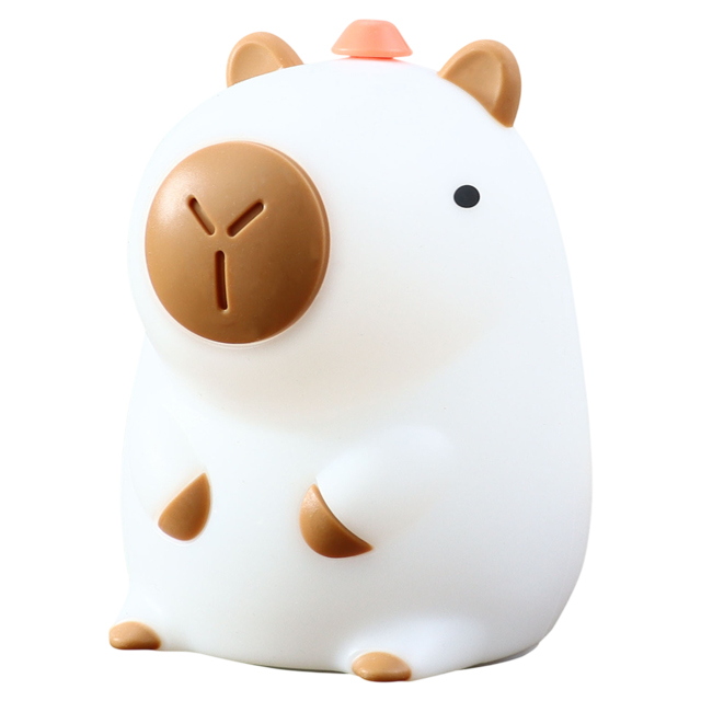 ルームライト ナイトライト かわいい カピバラ 電池式 シリコン製 ライト 常夜灯 卓上 間接照明 グラデーション ランプ ゲーミング GPT 送料無料(gu1c812) | ブランド登録なし | 01