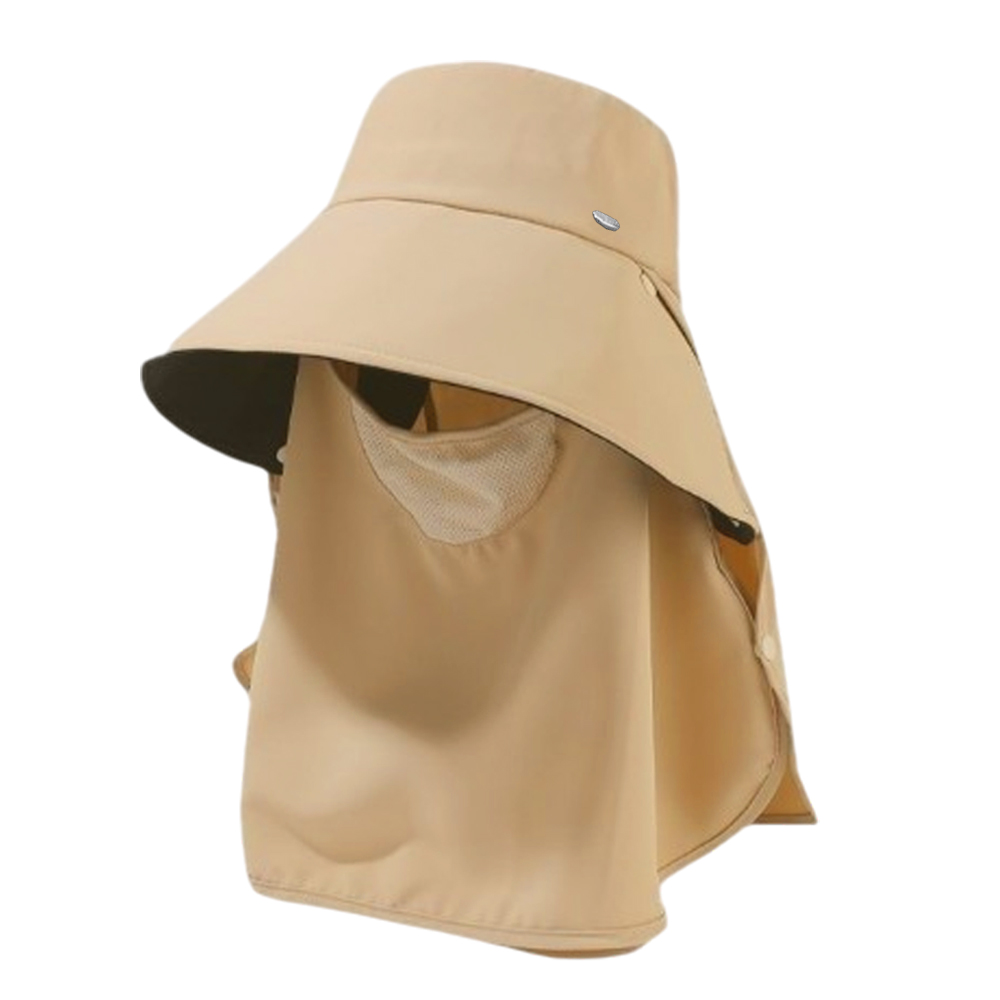帽子 UVカット 日焼け防止 2WAY 外せる フェイスカバー ネックガード レディース つば広 大人 日よけ 遮光 紫外線対策 GPT 2点迄メール便OK (gu1c854) | ブランド登録なし | 02