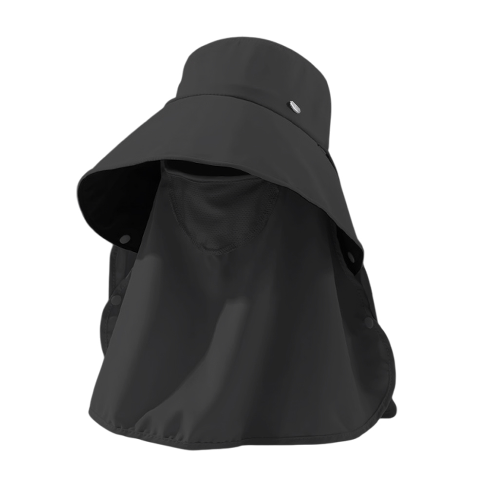 帽子 UVカット 日焼け防止 2WAY 外せる フェイスカバー ネックガード レディース つば広 大人 日よけ 遮光 紫外線対策 GPT 2点迄メール便OK (gu1c854) | ブランド登録なし | 03