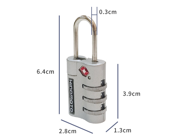 TSA ダイヤル 南京錠 TSAロック 3桁 HINOMOTO ダイヤル式 鍵 海外旅行