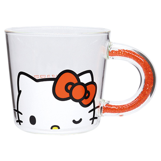 sanrio（サンリオ） マグカップ コップ 耐熱ガラス ビーズ持ち手