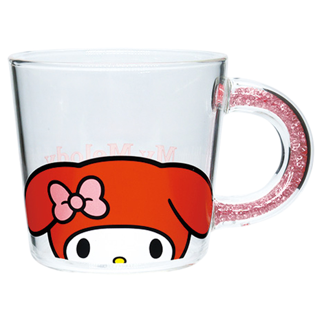 sanrio（サンリオ） マグカップ コップ 耐熱ガラス ビーズ持ち手