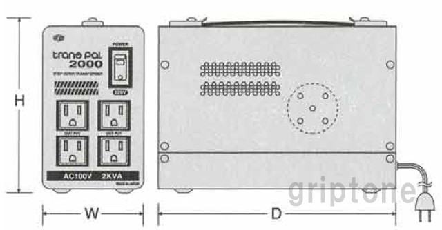 変圧器　ダウントランス　大容量　2000VA　スワロー電機　PAL-2000EP 楽天市場】海外用 2000W 変圧器 PAL-2000EP | 正規代理店